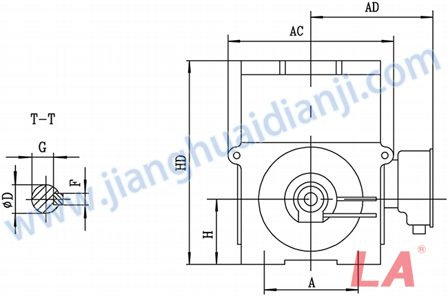 YHP系列磨煤機(jī)用高壓三相異步電動(dòng)機(jī)安裝尺寸圖(IP54、IP55 6KV) - 六安江淮電機(jī)有限公司