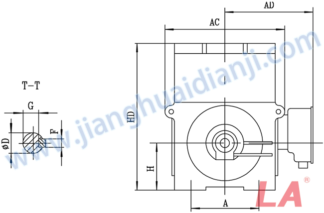 YTM系列磨煤機(jī)用高壓三相異步電動(dòng)機(jī)安裝尺寸圖(IP54、IP55 10KV) - 六安江淮電機(jī)有限公司